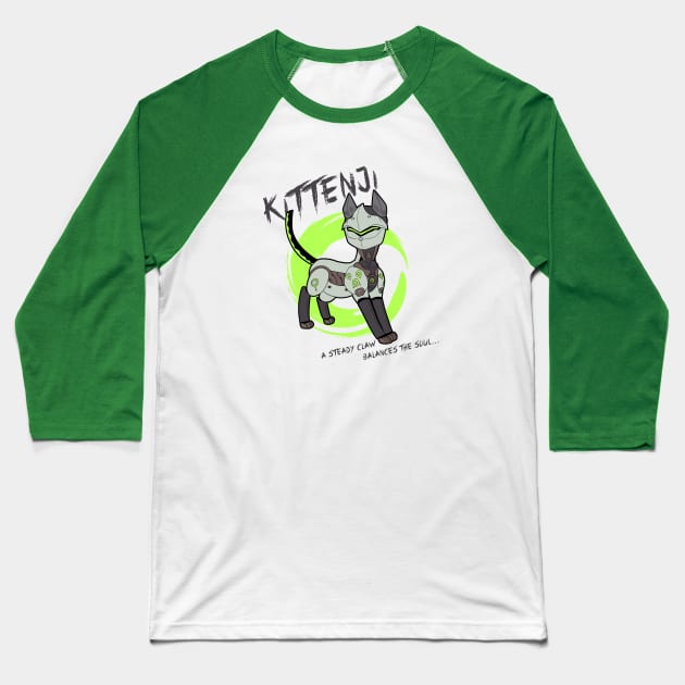 Kittenji Baseball T-Shirt by reidavidson